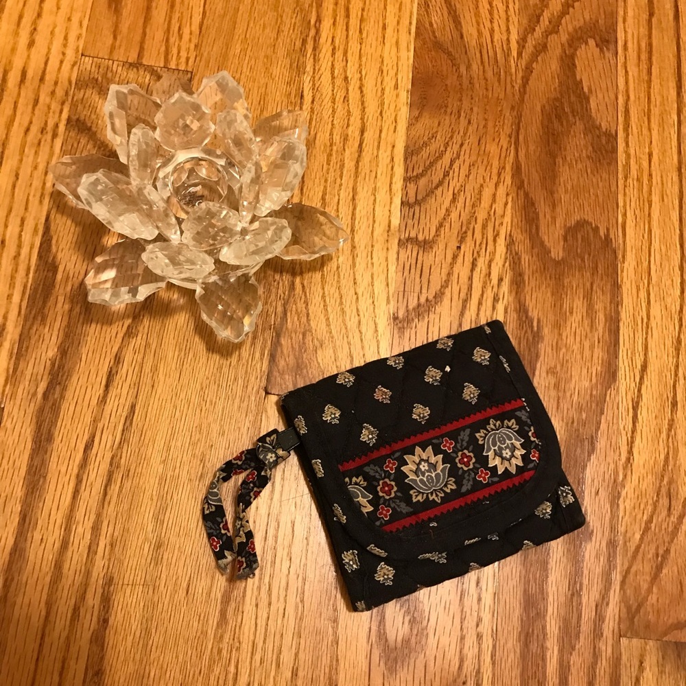 Vera Bradley Basic Black Tri Fold Wallet